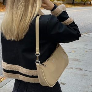 Peta and Jain beige nylon shoulder bag